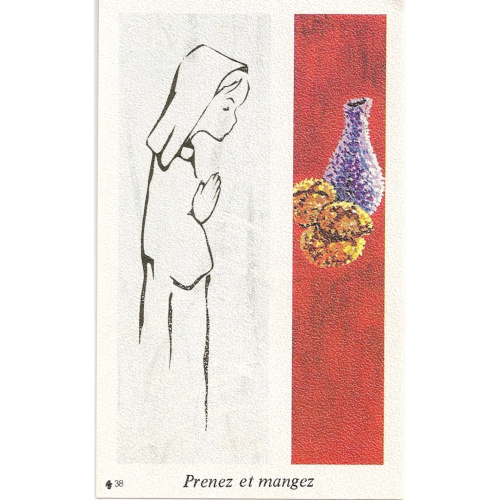 Chromo - Image pieuse N°38 - sans Editeur - prenez et mangez