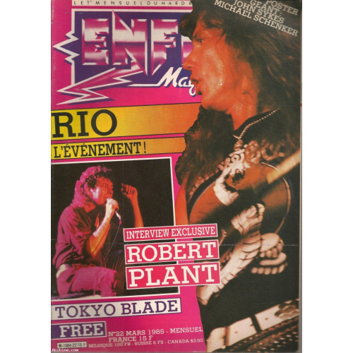 Enfer Magazine N°22 - RIO l'évènement (sans poster) année 1985