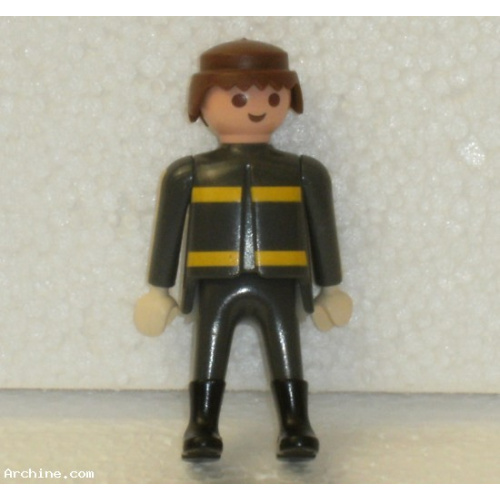 Playmobil personnage homme - Pompier gris 3882