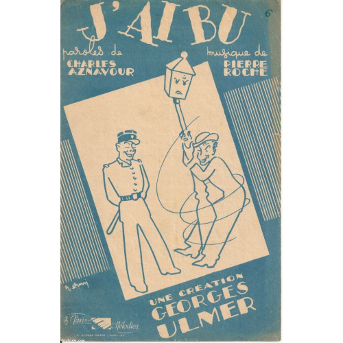 Partition J'ai bu - Charles Aznavour - année 1946