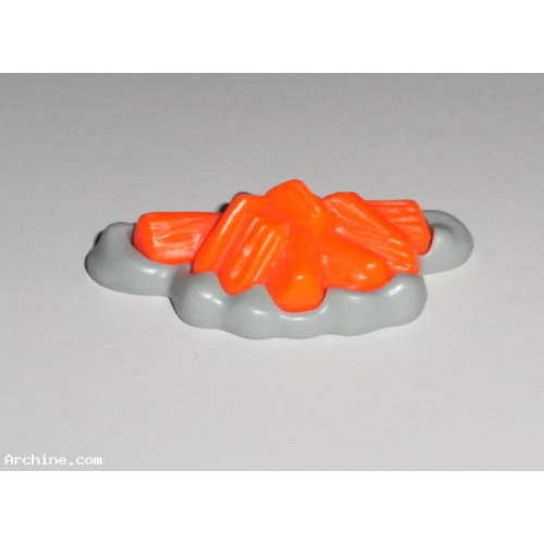 Playmobil pirate - Base avec bûches de feu tourne broche (barbecue) 3794