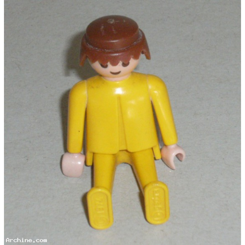 Playmobil personnage homme - Habit jaune - 2e Série (pl64bis)