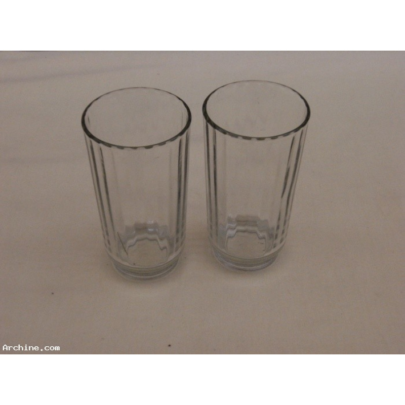 Verres à orangeade à lignes verticales bossées - Lot de 3