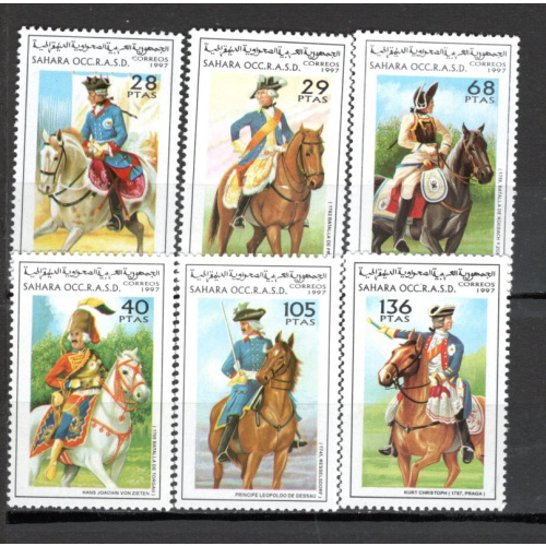 le cheval et son cavalier sahara occ rasd 1997 série neuve m n h   très bel ensemble de timbres   le scan affranchissement 1.39€ lot 28 02 6