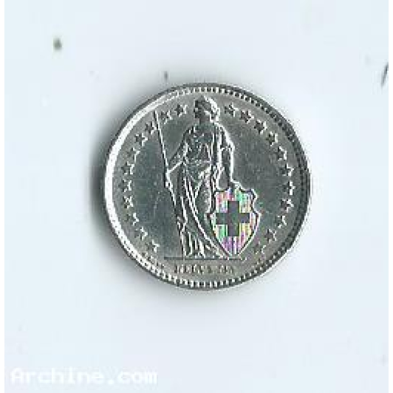 1/2 franc suisse en argent 1962