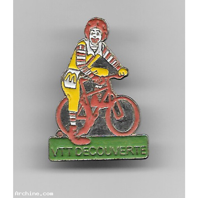 Pin's McDonald's VTT découverte sans a p