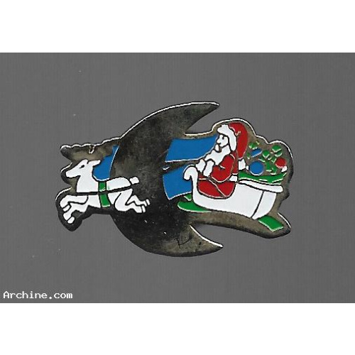 Pin's Père-Noël argenté