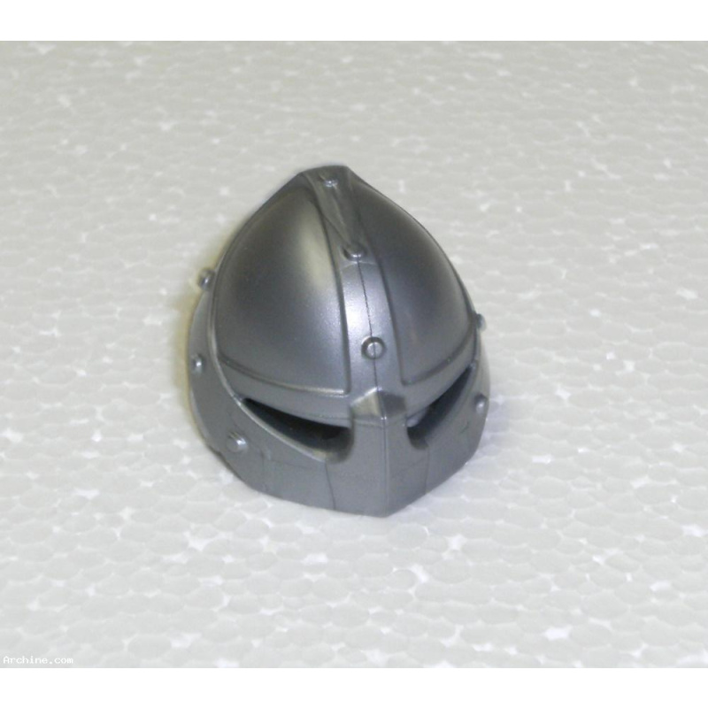 Playmobil chevalier - Casque gris clair protection visage