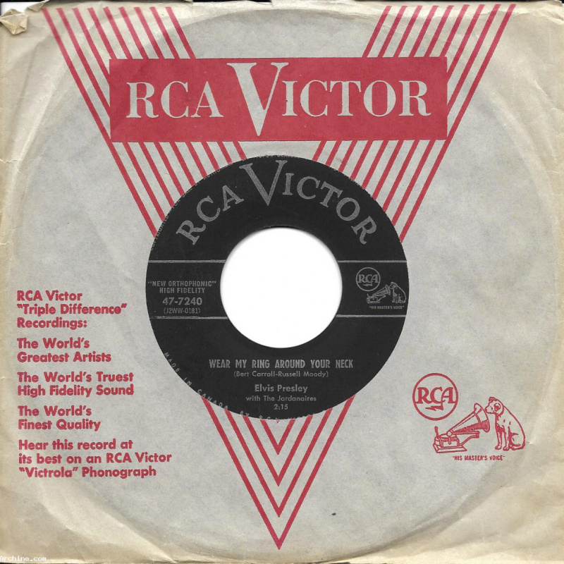 SP 45 RPM (7") Elvis Presley " Doncha' think it's time " Canada